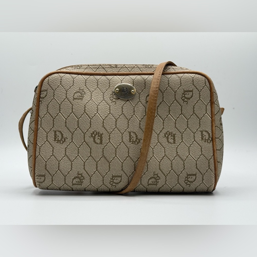 Authentic Christian Dior Vintage Honeycomb Crossbody w/COA